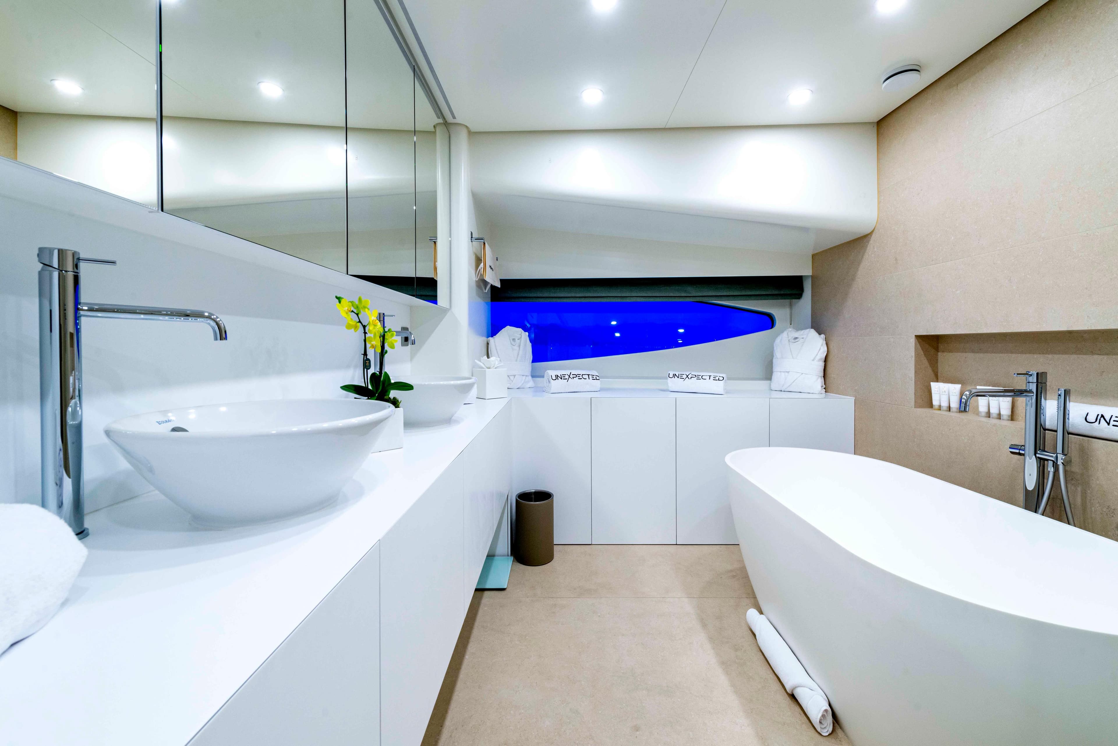 UNEXPECTED Master Suite bathroom — a spa at sea